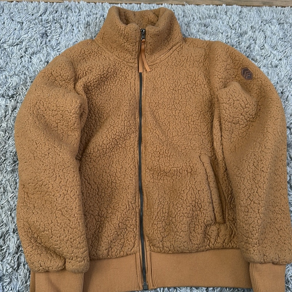 Free country teddy athletic jacket, size medium